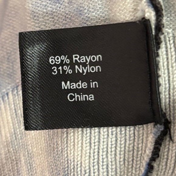 Lane Bryant Blue, White, Black & Gray Floral Print Cardigan Sweater Size 18/20 - Picture 15 of 16